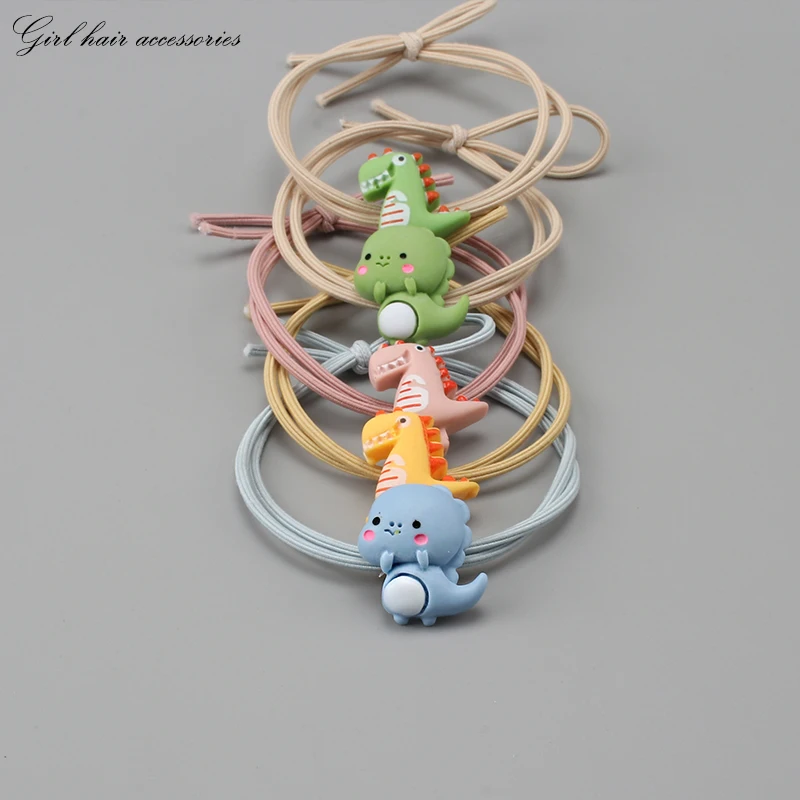 Детские резинки для волос с милыми животными 3 шт. эластичная резинка динозавром