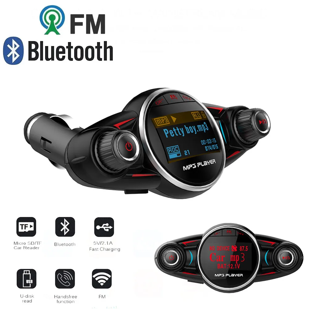 Bluetooth автомобильный Fm-передатчик беспроводной радиоадаптер музыкальный mp3-плеер