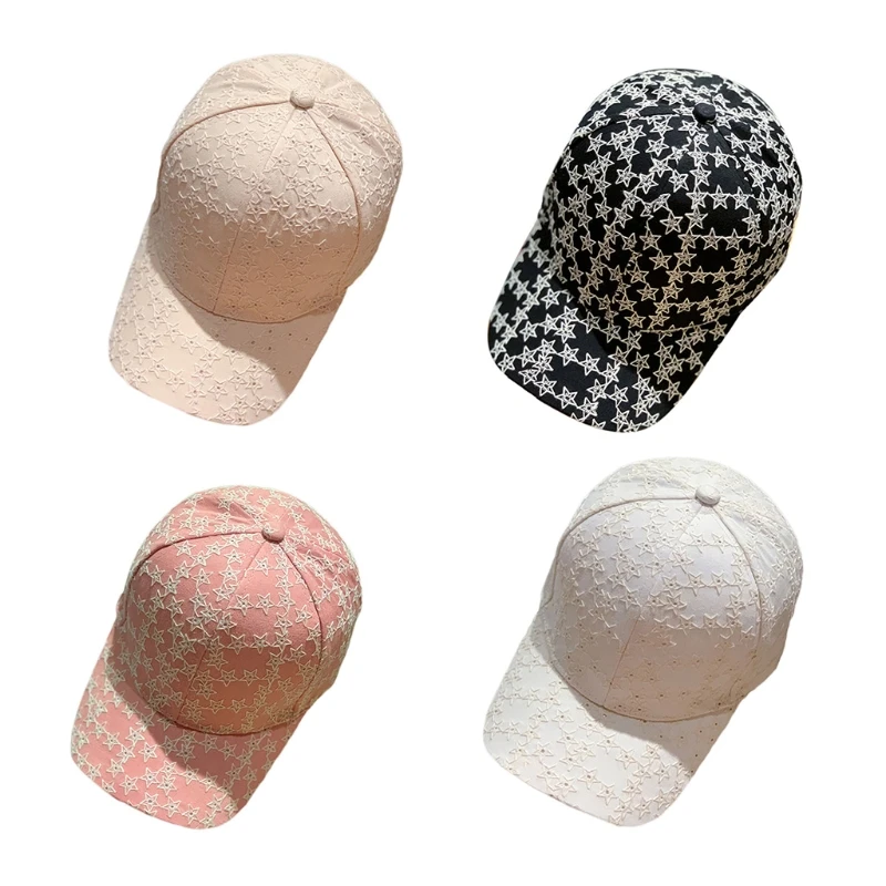 

Sun Hat Campus Style Star Baseball with Multiple Color Options