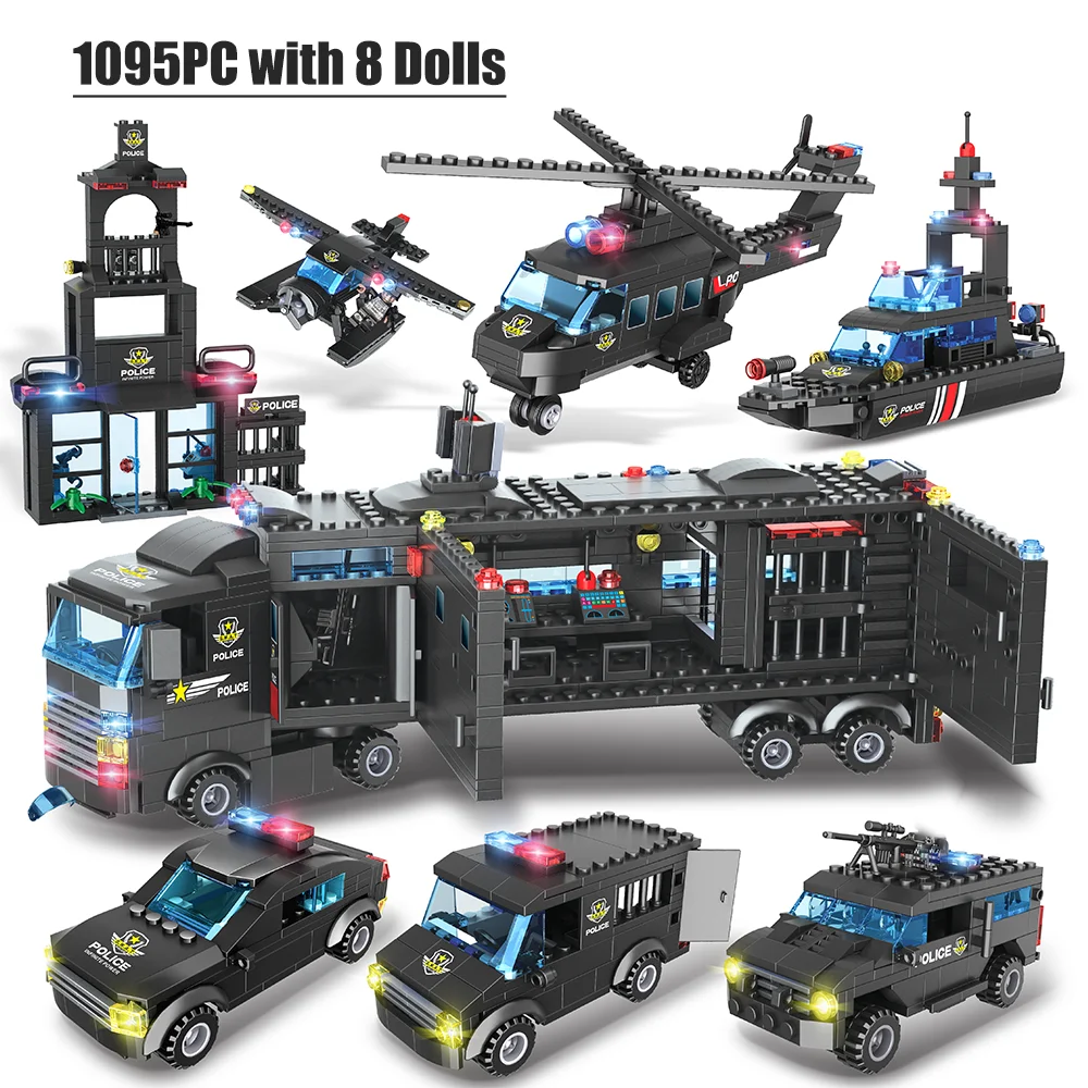8 в 1/6 1 городской полицейский участок строительные блоки для грузовиков