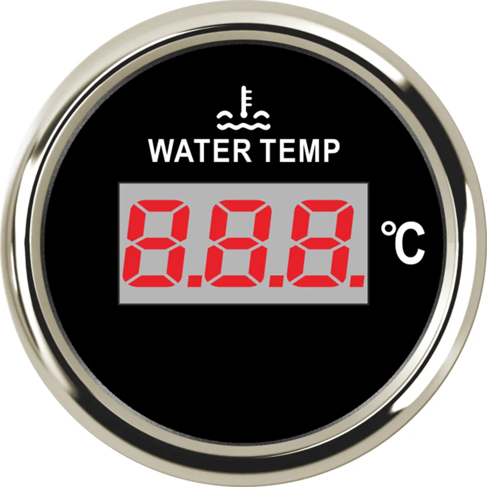 Автоматический цифровой измеритель температуры воды черный с красной