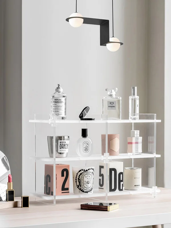 

Multifunctional Acrylic Can Be Freely Combined With Desktop Racks Acrylic Shelf Design Transparent Perfume Cosmetic Storage Cup