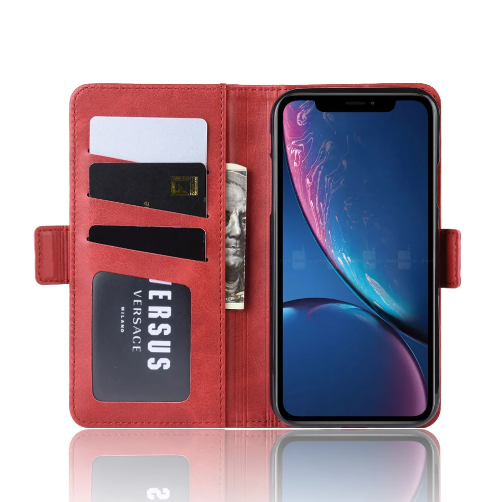 Для Apple iPhone XR X XS Mas 8 7 Plus новинка 2019 роскошный откидной кожаный чехол с двойной