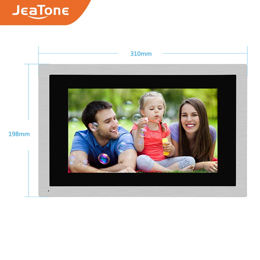 JeaTone HD 10-дюймовый большой сенсорный экран WiFi IP проводной видео домофон комплект 1-2