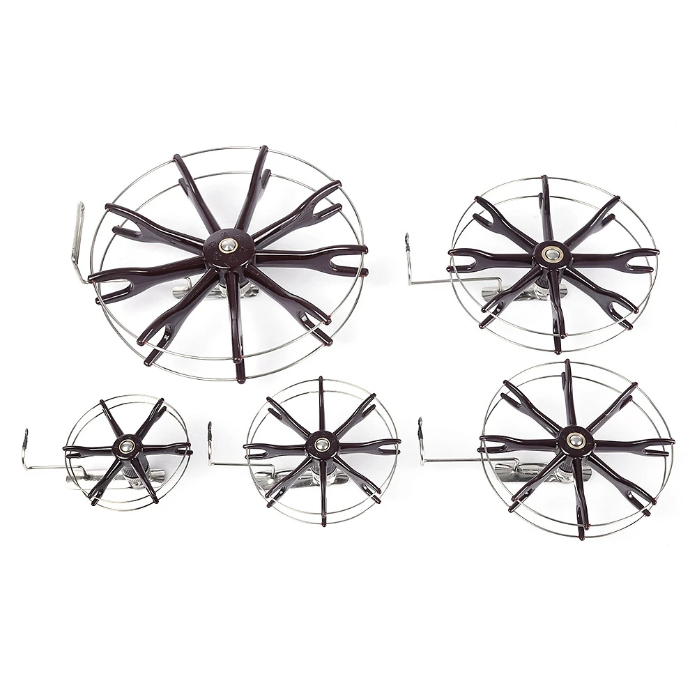 13%Portable Stainless Steel Eight Trigram Fish Spooler Hand Fishing Gear Reel Line Winder Feeder With Ceramic Guide Eye | Спорт и