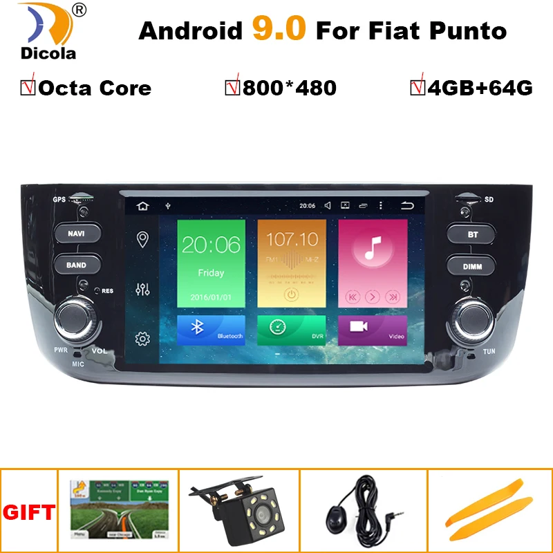 4G+ 64G PX5 HD Android 9 автомобильный dvd-плеер для FIAT Punto 199 310/Linea 323 2012 2013 радио gps WiFi TPMS USB SD