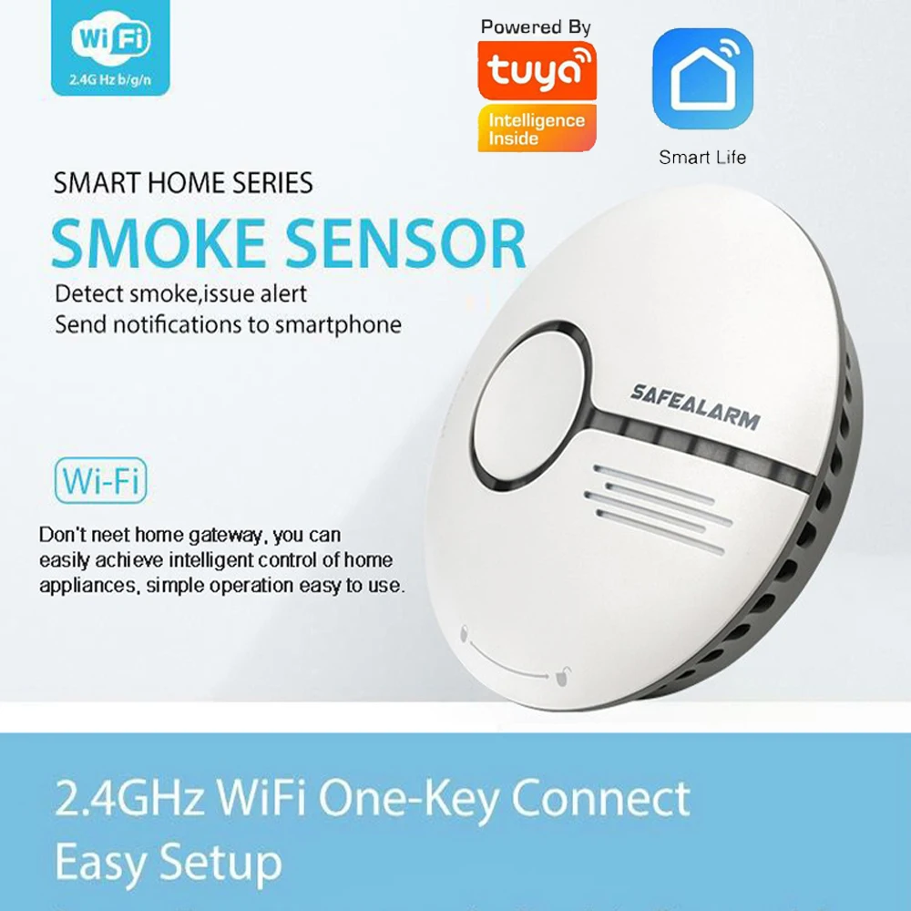 TUYA Smart Домашней жизни независимая пожарная сигнализация детектор дыма