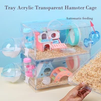 hamster cage tray type acrylic large villa double isolation golden silk bear drawer castle supplies set nest single double