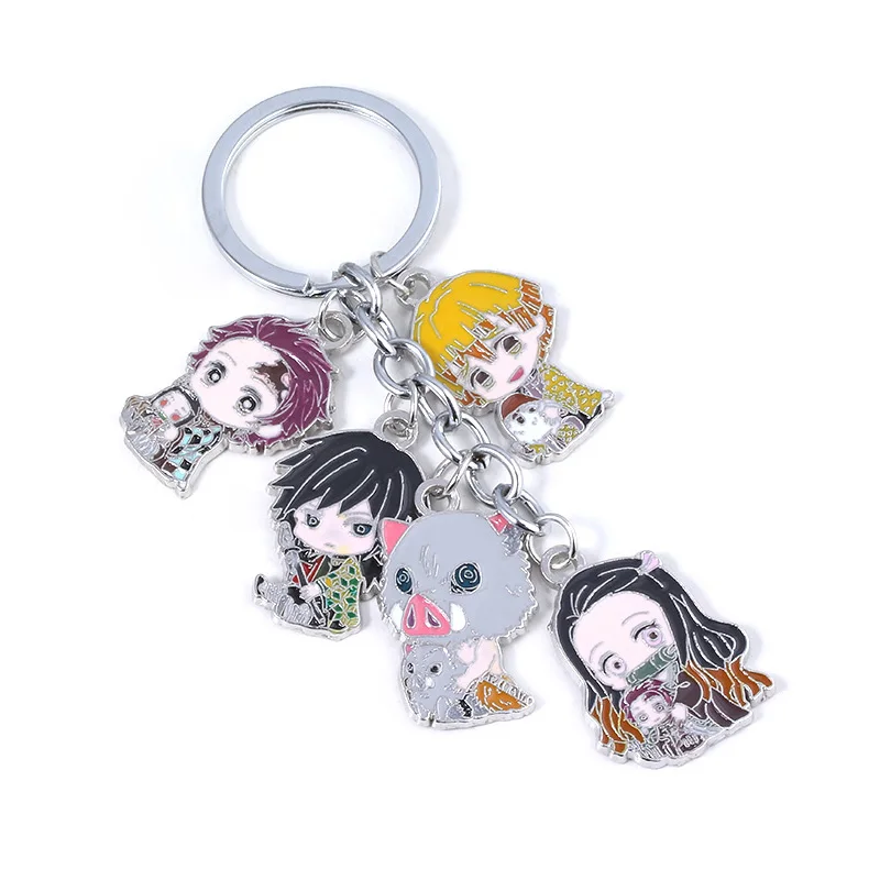 Металлический брелок для ключей аниме рассекающий демонов подходит женщин и