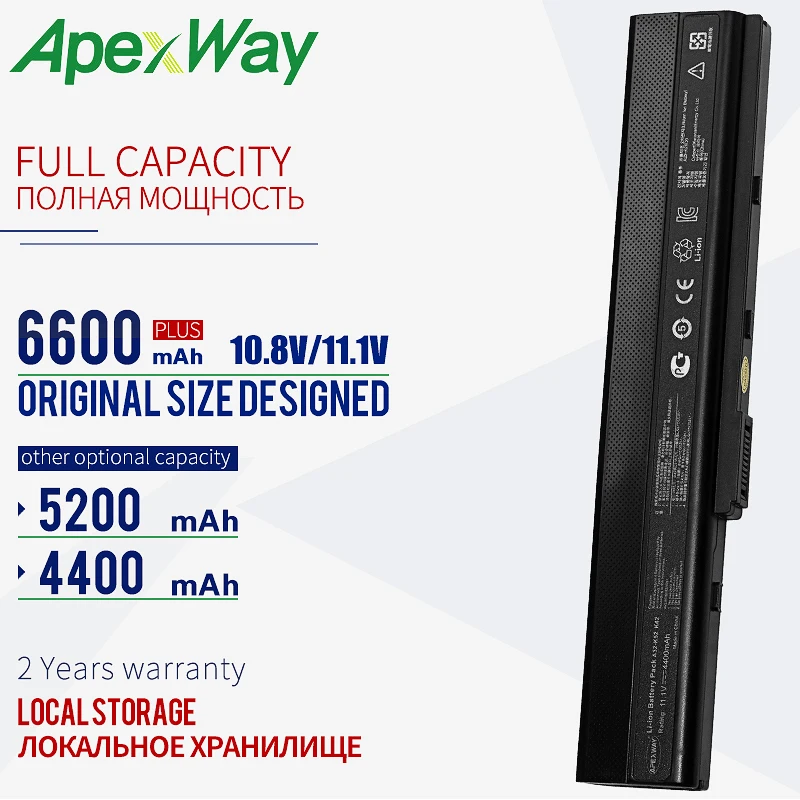 11,1 V Аккумулятор для ноутбука ASUS A52 A31-K52 A41-K52 A42-K52 A32-K52 K42F K42JB K42JK K52F K52J A52J A52F A52JB A52JK A52JR K42