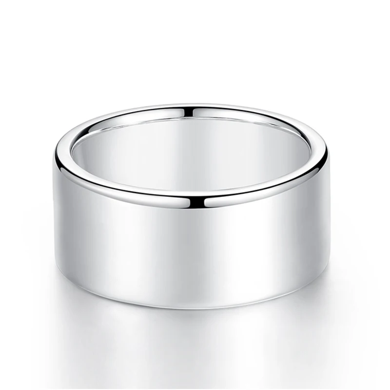 Новинка 2021, модные кольца из нержавеющей стали шириной 8 мм для женщин, обручальные кольца для мужчин, цвет серебристый