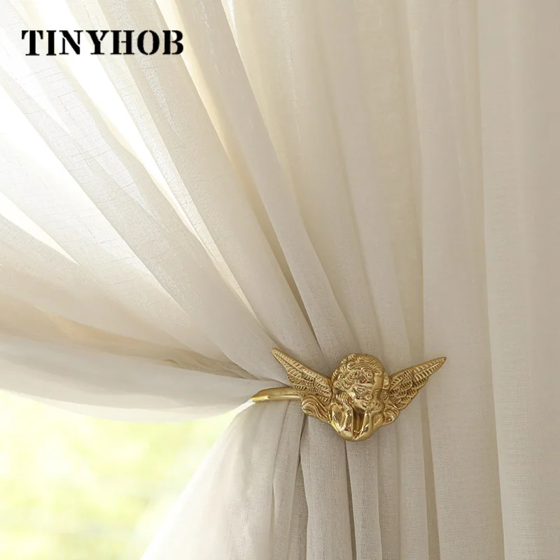 1 предмет Европейский Стиль драпировки препятствие Ангел латунь Шторы крючки