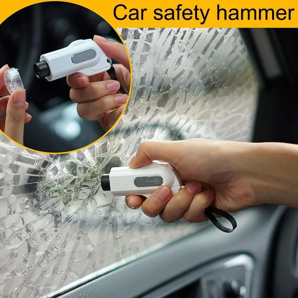 

Portable Car Safety Hammer Auto Emergency Glass Window New Breaker Emergency Saving Design Tool Cutter Life Car Belt E C7q2