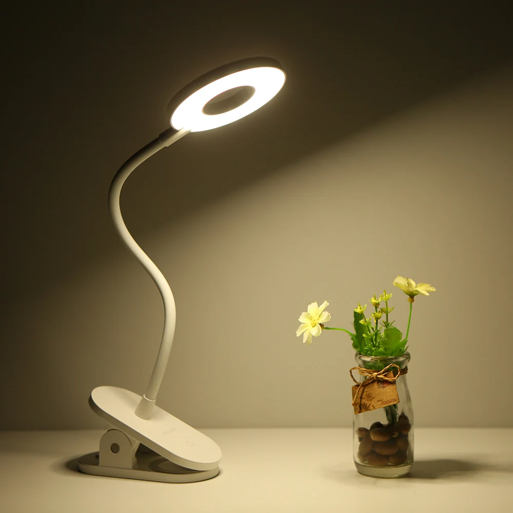 Yeelight Настольная лампа с зажимом Беспроводная портативная настольная лампа сенсорное управление 3 уровня яркости защитный светильник для чтения для xiaomi