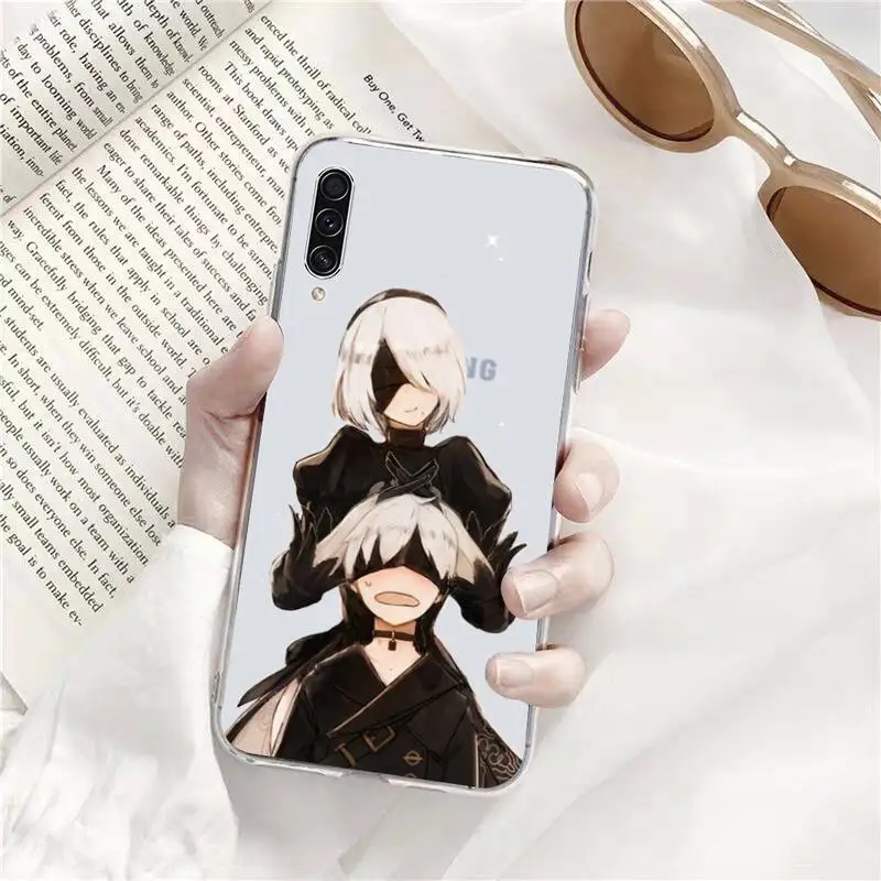 

Anime Nier Automata 2b Phone Case Transparent For Samsung Galaxy A71 A21s S8 S9 S10 plus note 20 ultra