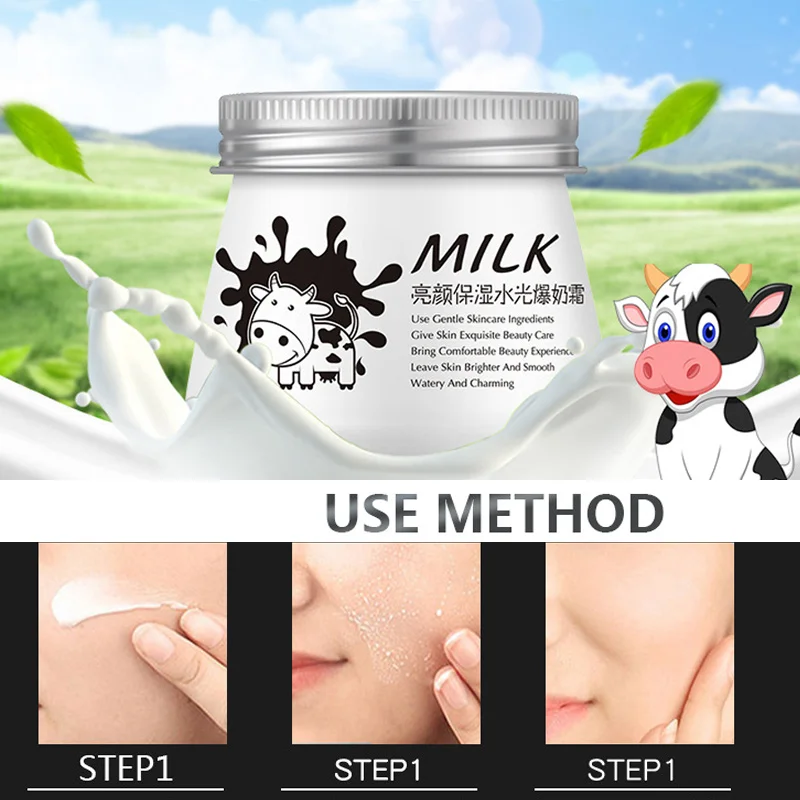 

Milk Cream Moisturizing Oil Control Anti Winkles Face Cream Essence Skin Care KG66