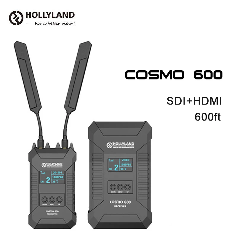 Беспроводной HD передатчик HOLLYLAND COSMO 600 футов система передачи видео 3G SDI HDMI 1080