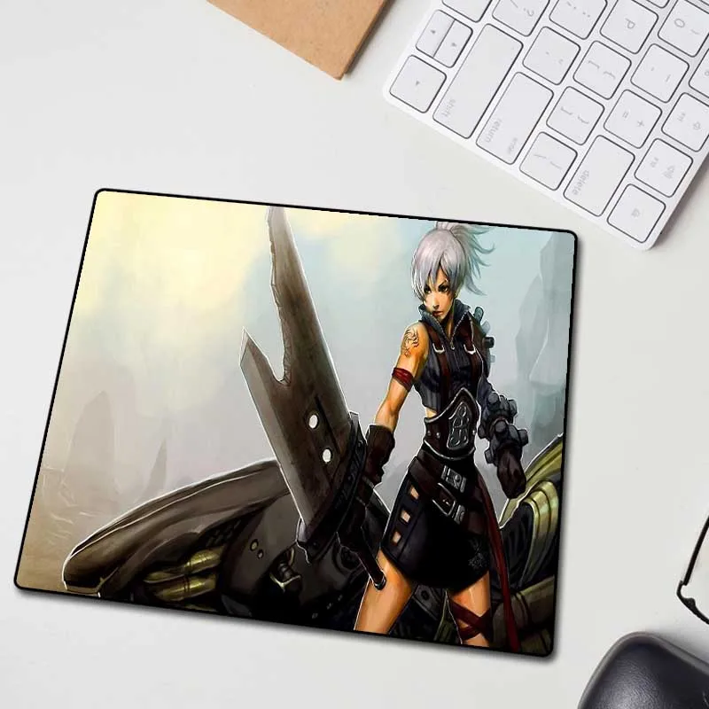 Большой игровой коврик для мыши XGZ черный скоростной с застежкой по краям аниме