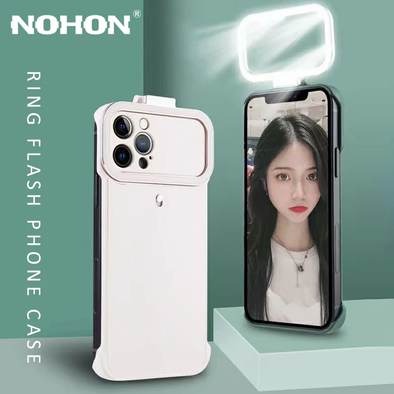 

Чехол для IPhone 12 Pro Max 12 Mini Selfie Beauty Fill Light, со светодиодным кольцом