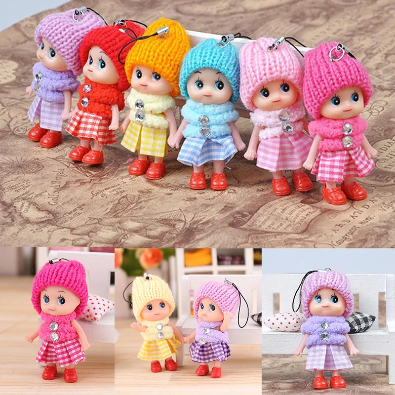 

3pcs Kids Toys Soft Interactive Baby Dolls Toy Mini Dolls Color Random For Girls Confused Doll Key Chain Pendant Random