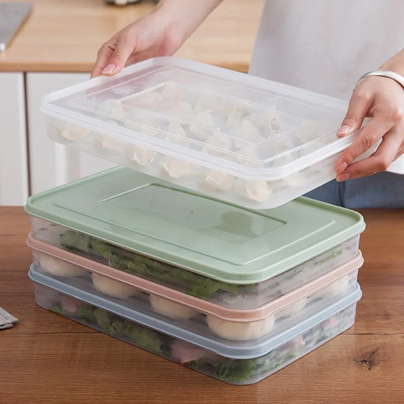 

Refrigerator fresh-keeping storage box dumpling box quick-frozen wonton box Transparent storage box storage containers