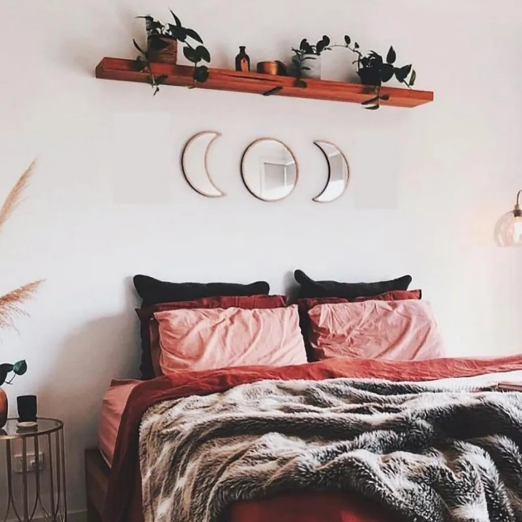 Деревянное декоративное зеркало сделай сам в скандинавском стиле зеркальное