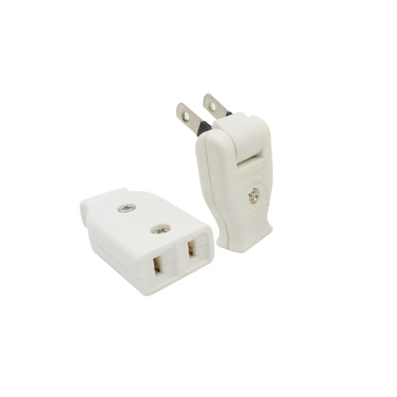 US/JP/CN 2Pin складная вилка штекер гнездо съемная перепроводка подключение шнур