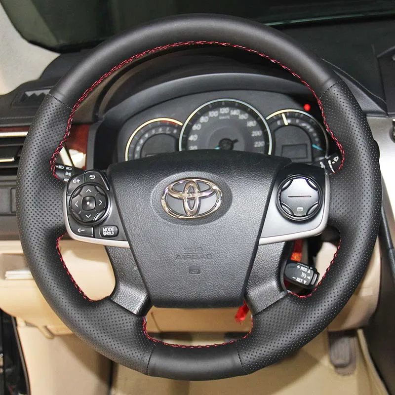 PONSNY Artificial Leather Car Steering Wheel Covers Case for Toyota Camry 2015 Micro Fiber Hand-stitched Cover | Автомобили и