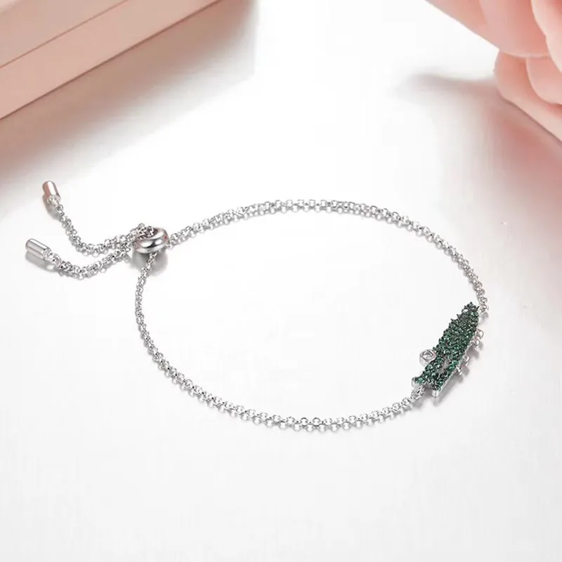 

Женский браслет из серебра 925 пробы, с фианитом