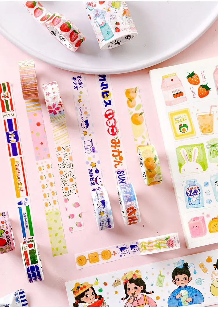 SIXONE 24 стиль Kawaii японский закуска декоративная лента мультфильм васи лента DIY скрапбук лента школа изысканные канцелярские подарки