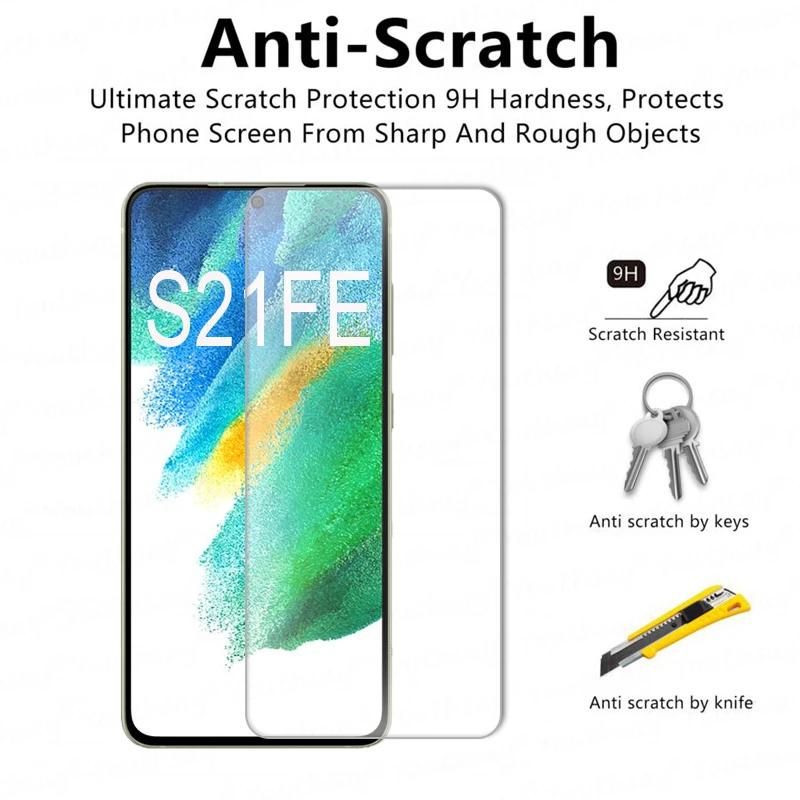 for samsung galaxy s21 fe glass for samsung s21 fe glass phone screen film protector for samsung galaxy s21fe tempered glass free global shipping