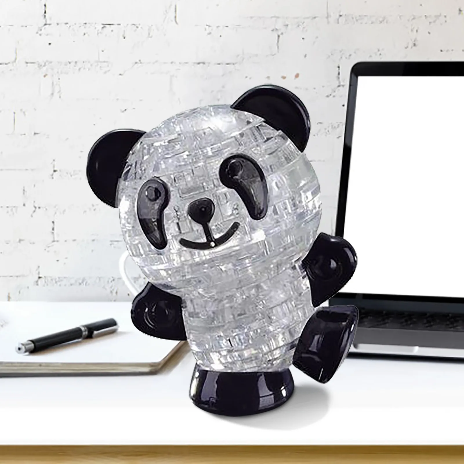 

Hot Sale Cute Panda Model Puzzle Crystal Puzzle Popular Kids Toys DIY Building Toy Gift Gadget Crystal 3D Puzzle L4