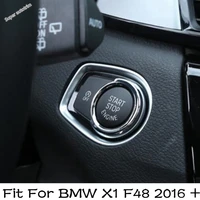 lapetus accessories interior parts start stop engine system key button ring frame cover trim abs fit for bmw x1 f48 2016 2021