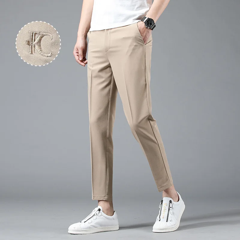 

Spring casual Pants Men Fashion Business Stretch Men Chinos Trousers for men Ankle-Length Pants Male Pentalon Homme Men clothes