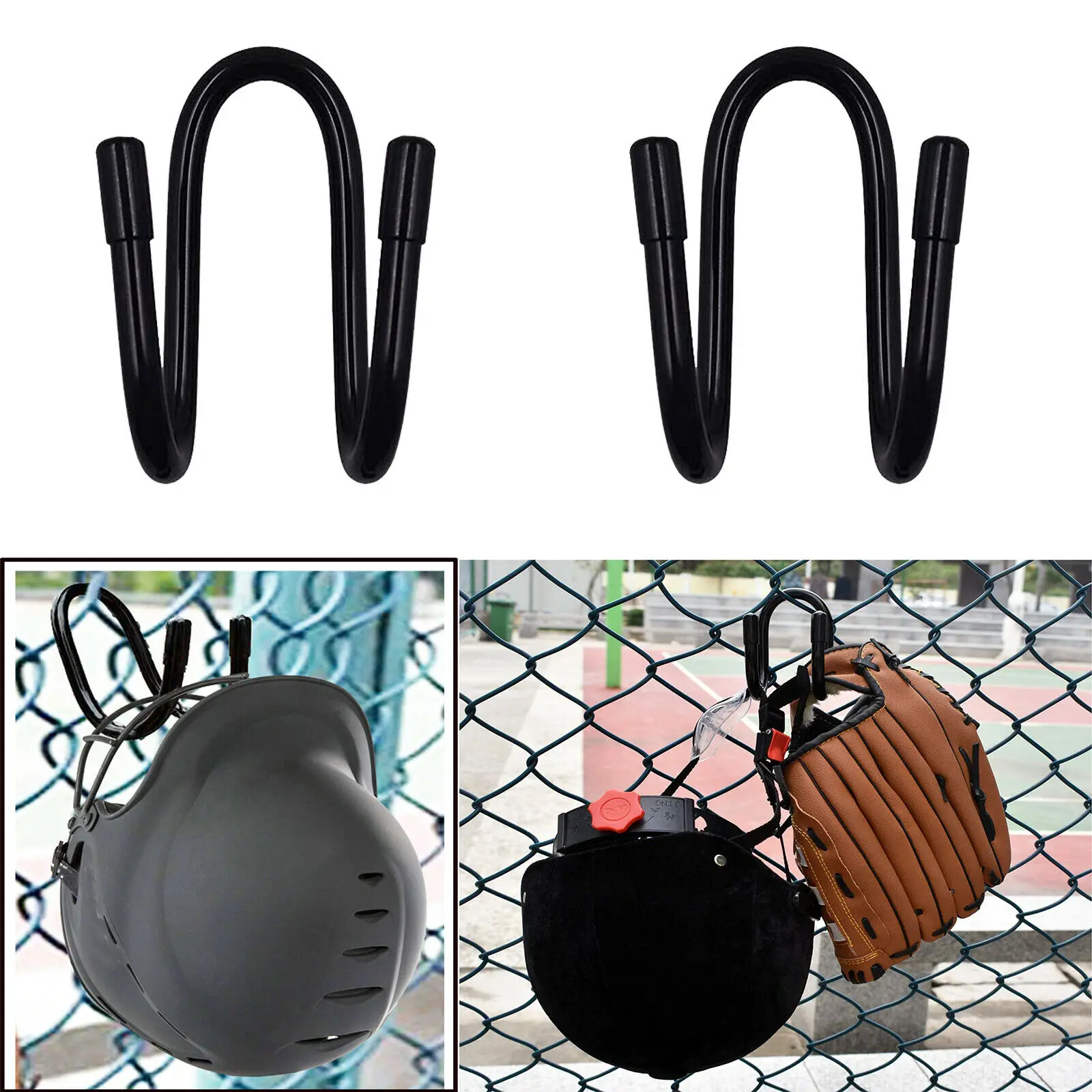 2x забор крючок софтбол и бейсбольный шлем вешалка для перчаток держатель Dugout