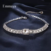 emmaya fahsion bracelet with tiny cubic zircon shiny white ornament for female noble jewelry in wedding party bracelet gift