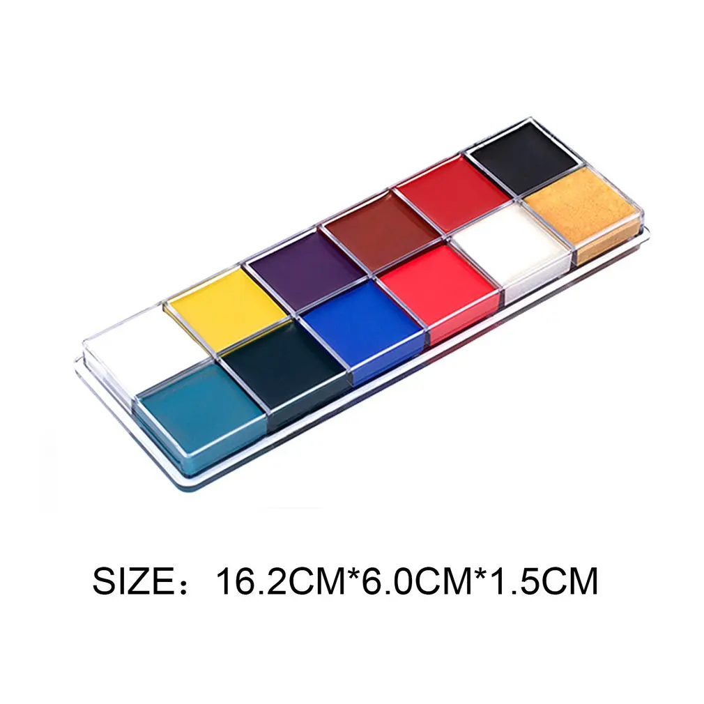 12 цветов татуировки цветной пигмент для лица краска тела масляная рисования