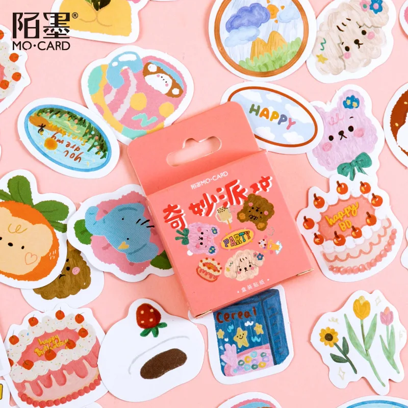 

46Pcs/Pack Kawaii Cute Animals Rabbit Thank You Mini Stickers Album Diary Scrapbooking Label School Supplies n937