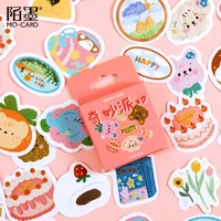 46pcspack kawaii cute animals rabbit thank you mini stickers album diary scrapbooking label school supplies n937