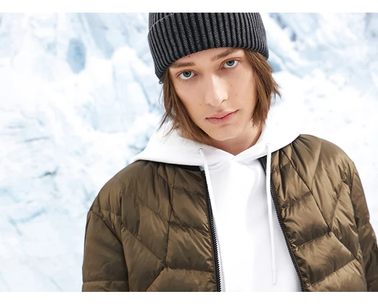 JackJones Мужская зимняя бейсбольная куртка с воротником с тепловым пухом | 218412510