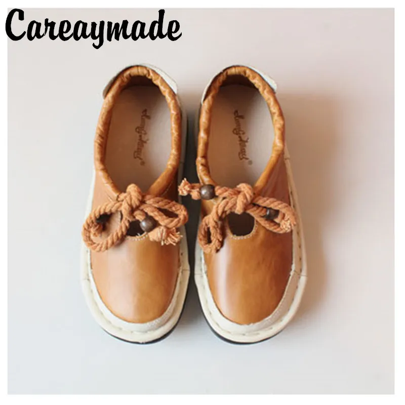 

Careaymade-Лидер продаж, новые весенние туфли в британском стиле с кожаными и круглыми одиночными туфлями с грубой повседневной ретро-обувью