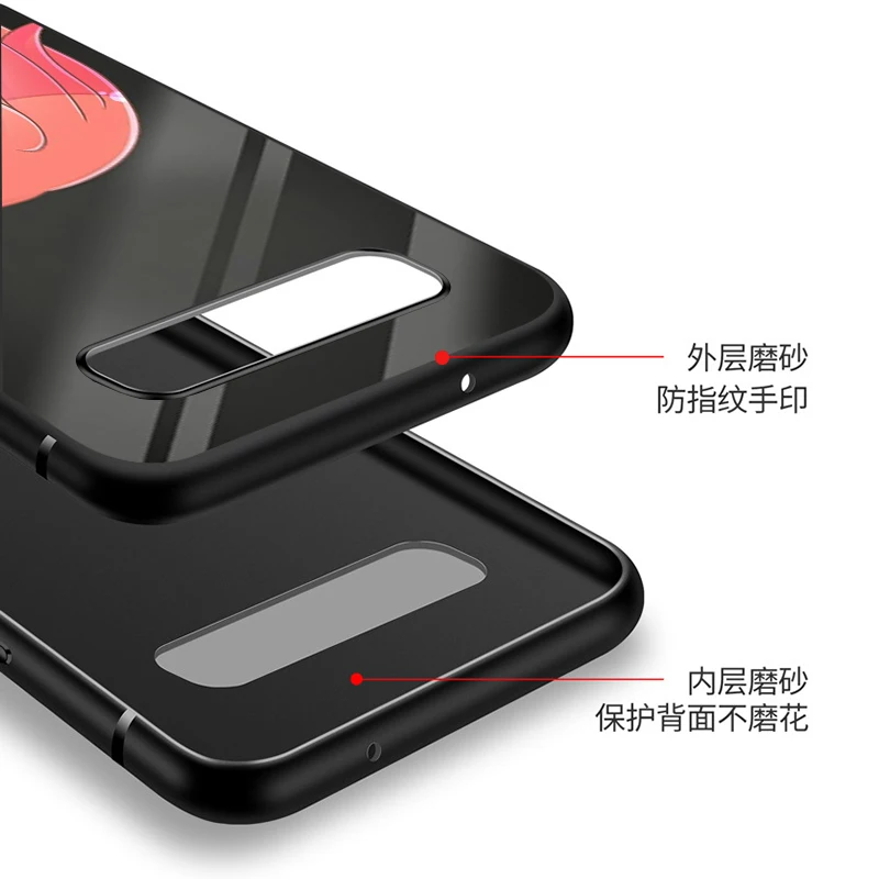 Black TPU Soft Cover Cartoon beauty for Samsung Galaxy S20 Ultra S10 S10e FE 5G S9 S8 S7 S6 Edge Plus Lite Phone Case