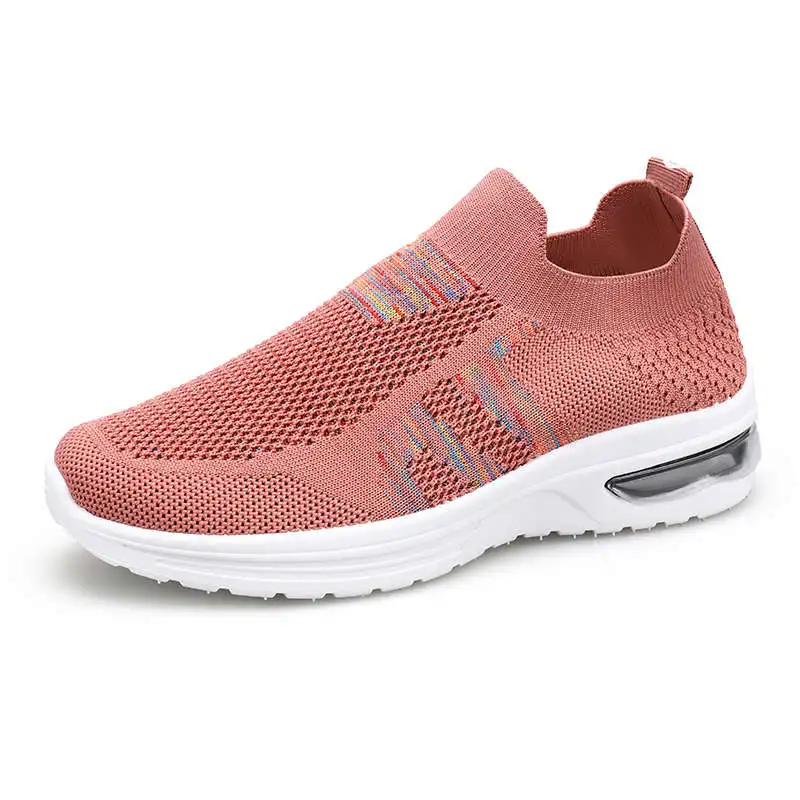 

Air Cushion Women Casual Shoes Summer Slip-on Women's Sneakers Breathable Mesh Flat Running Shoes Woman Low Top Walking Shoes D1