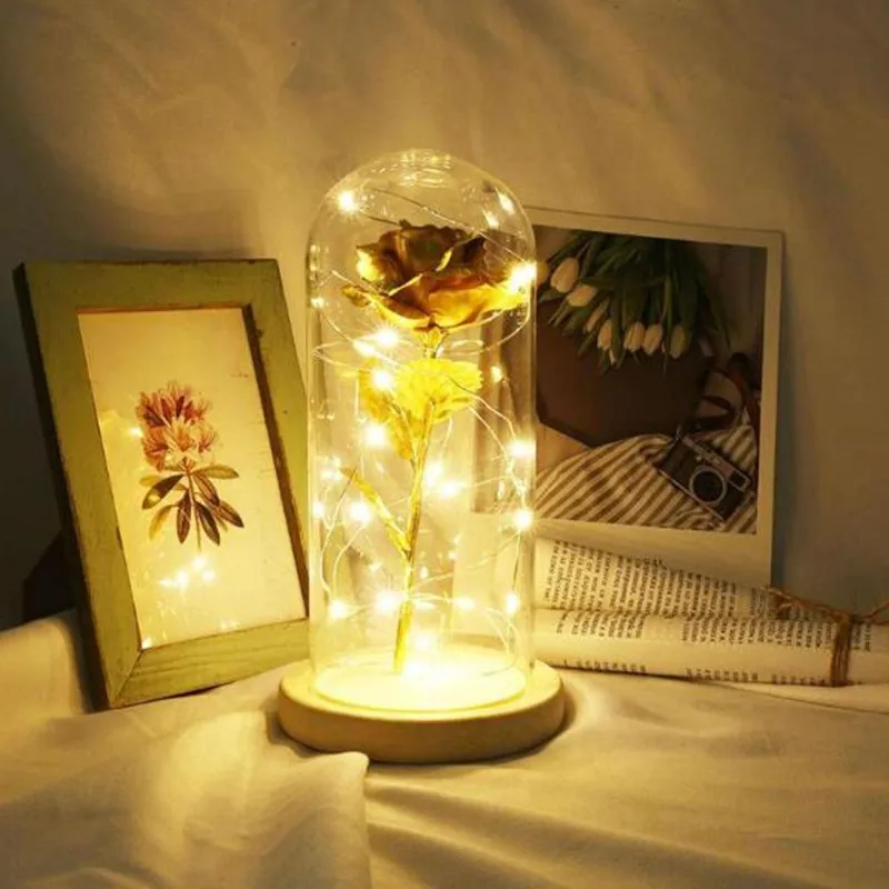 СВЕТОДИОДНЫЙ ночник в виде Розы с питанием от батареек|Ночники| |