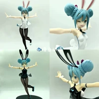 hatsune miku bunny girl hatsune black and white two 30cm models boxed figures anime characters virtual idol singer collectibles
