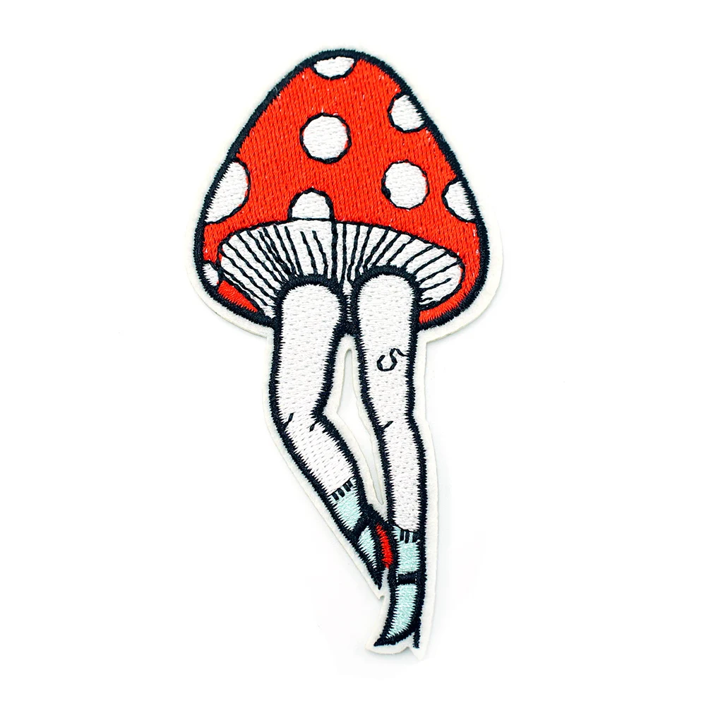 Прогулочный гриб (Размер: 5 0x10 см) нашивка значки вышитая аппликация швейная