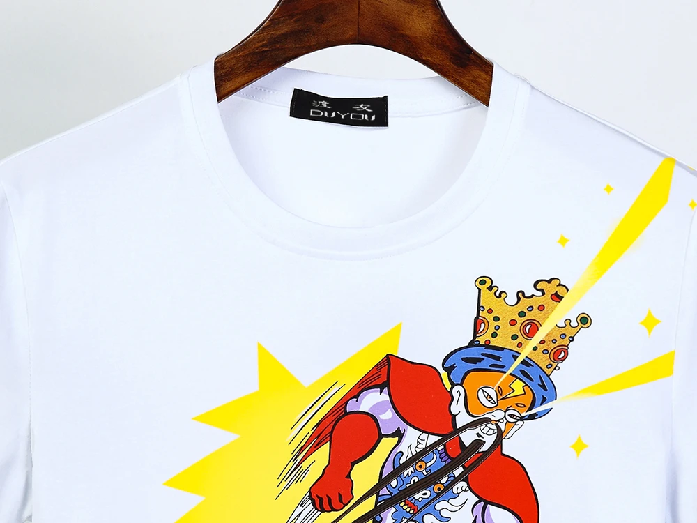Мужские дизайнерские футболки DUYOU с принтом китайской драматической маски