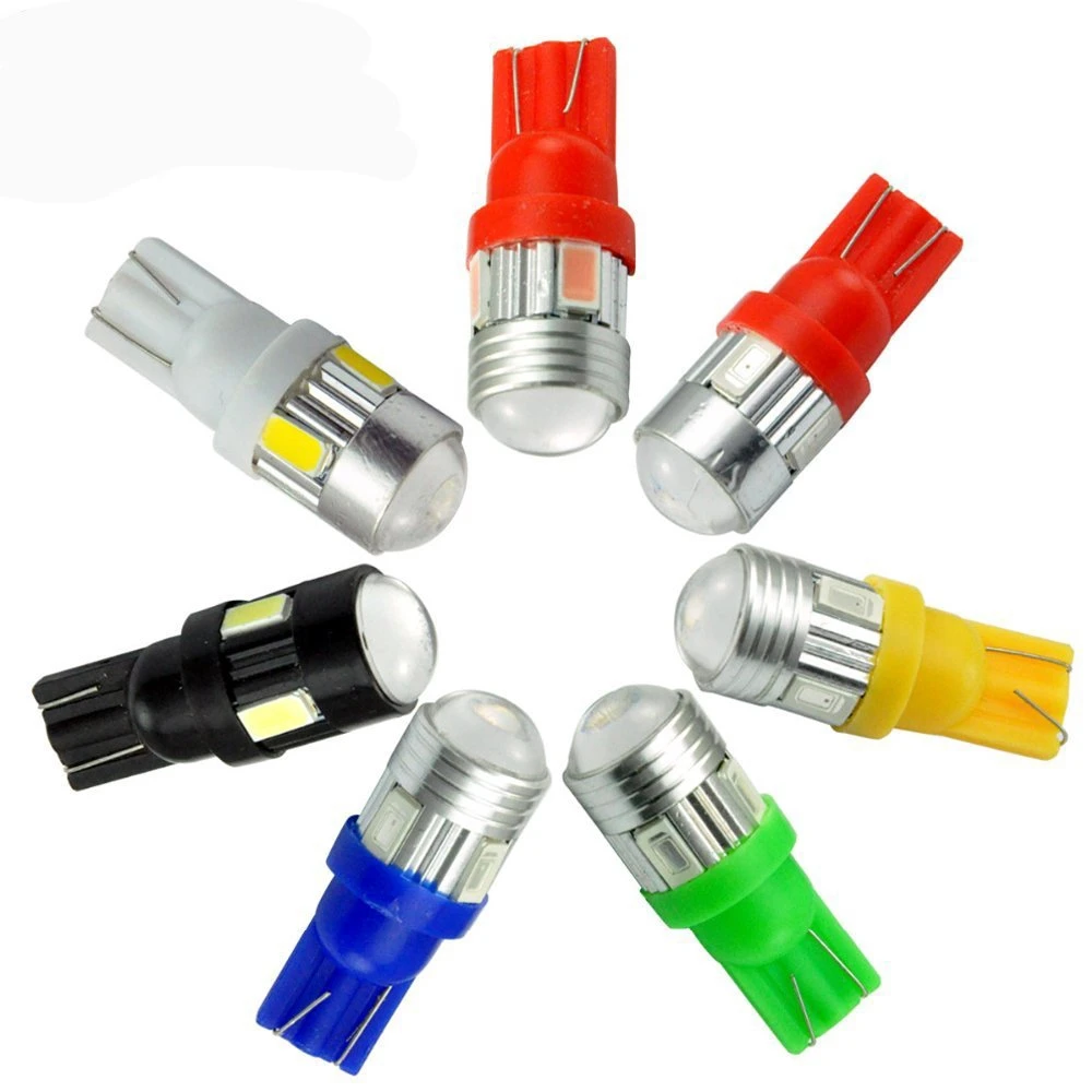 Светодиодная лампа T10 194 12 В 7000 к белая 5630 SMD автомобильная W5W светодиодсветильник