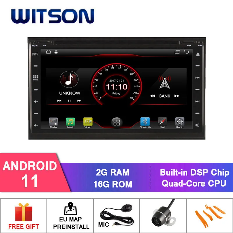 Автомобильный мультимедийный плеер WITSON DVD-плеер на Android 11 с GPS 2 Гб ОЗУ 16 ПЗУ для NISSAN