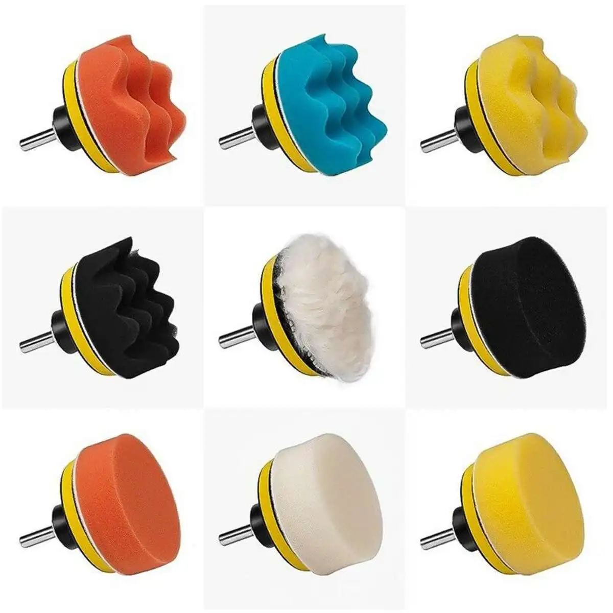 

11/25/35/50Pcs 3 Inch Rupes Polish Pads Europe Sponge Different Hardness Polishing Car Sponge Pad For Dual Action polisher